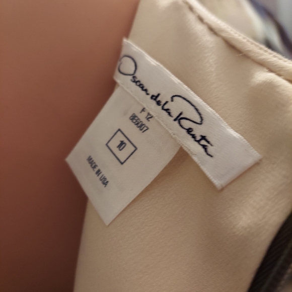 *$4,300 OSCAR DE LA RENTA GOLDEN BROWN SILK WOOL EXC BEAD EMBROI RUNWAY DRESS 10 - Picture 10 of 16